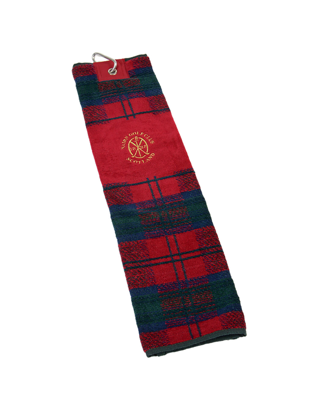 Velour Cotton Trifold Towel Tartan - Image 2