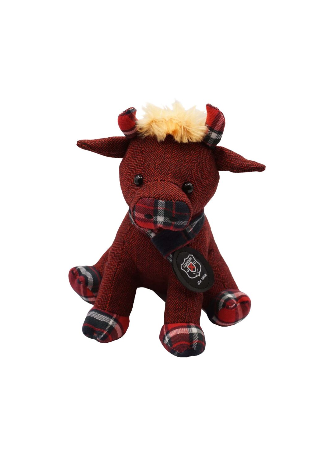 Tweed/ Tartan Souvenir Toy with printed Dog Tag